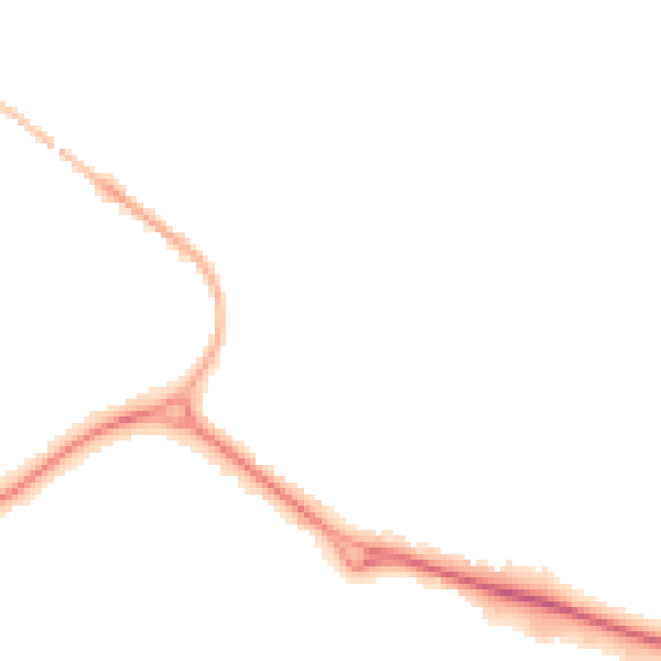 Night-time road noise heatmap for NE27 0PB
