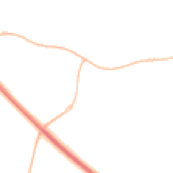 Night-time road noise heatmap for NE27 0SS