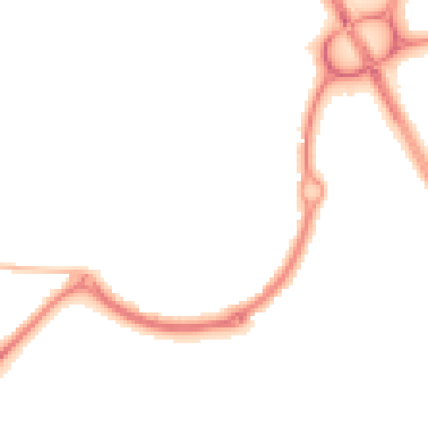 Night-time road noise heatmap for NE27 0UP