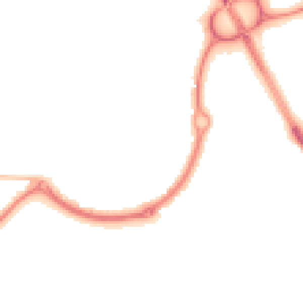 Night-time road noise heatmap for NE27 0UR
