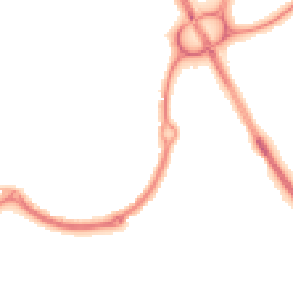 Night-time road noise heatmap for NE27 0UU
