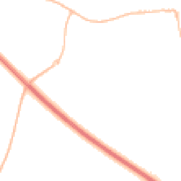 Night-time road noise heatmap for NE27 0XE