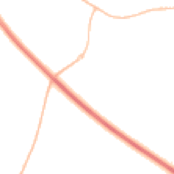 Night-time road noise heatmap for NE27 0XQ