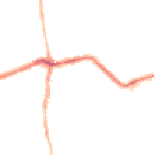 Night-time road noise heatmap for NE3 1AD