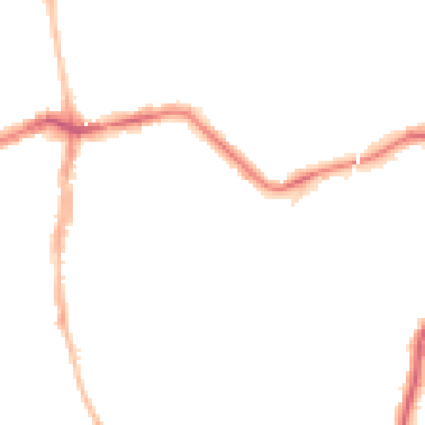 Night-time road noise heatmap for NE3 1BP