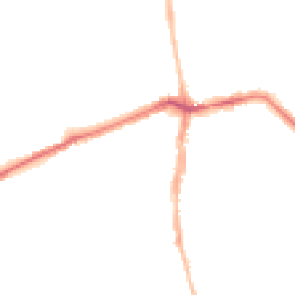 Night-time road noise heatmap for NE3 1DB