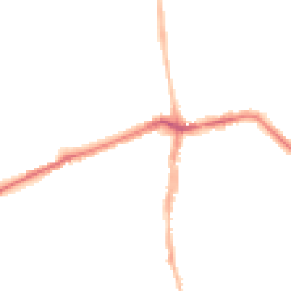 Night-time road noise heatmap for NE3 1DD