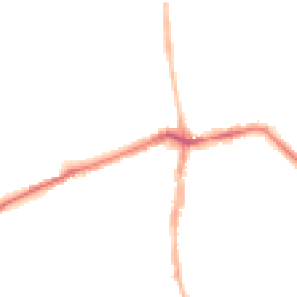 Night-time road noise heatmap for NE3 1DH
