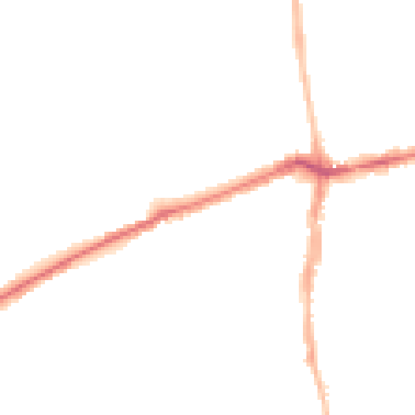 Night-time road noise heatmap for NE3 1DU