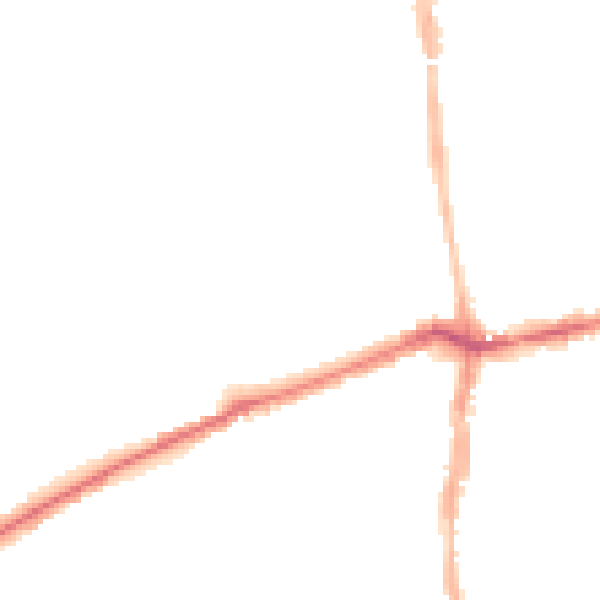 Night-time road noise heatmap for NE3 1EB