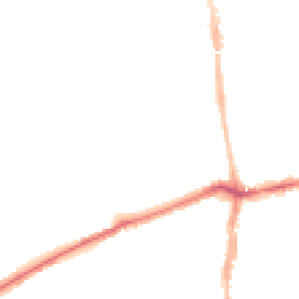 Night-time road noise heatmap for NE3 1EE