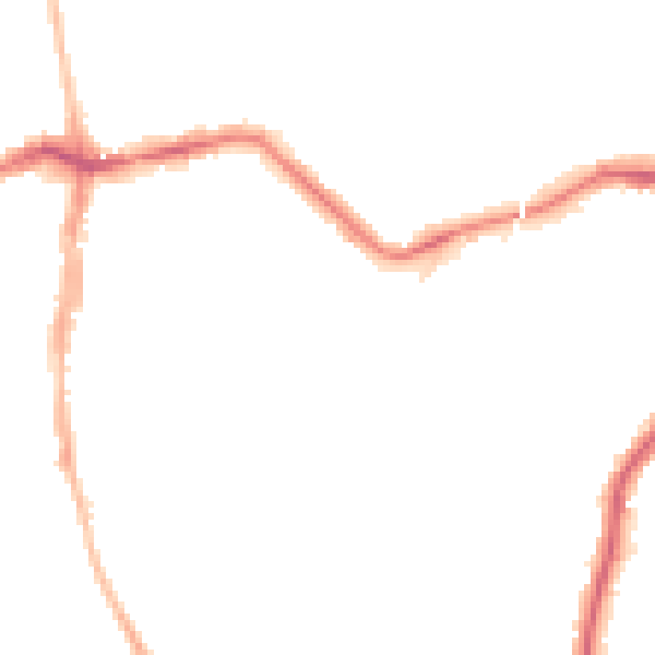 Night-time road noise heatmap for NE3 1EG