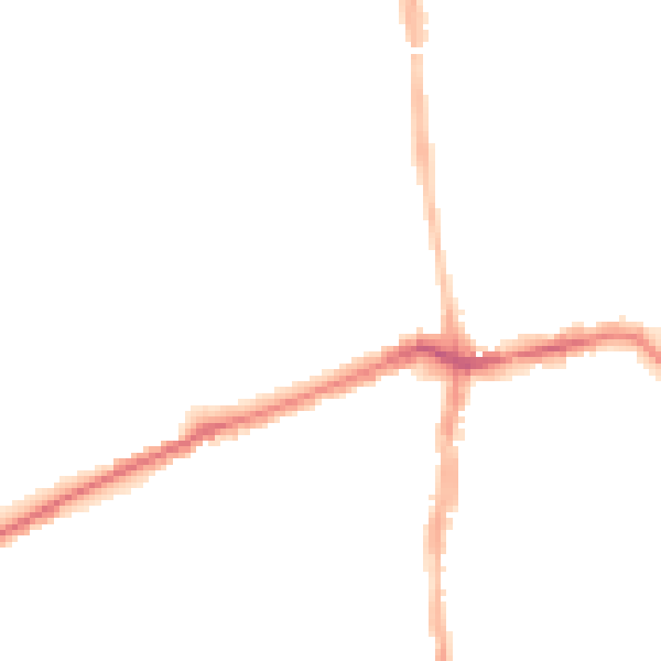 Night-time road noise heatmap for NE3 1RE
