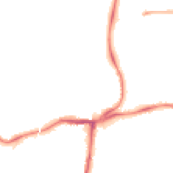 Night-time road noise heatmap for NE3 1SJ
