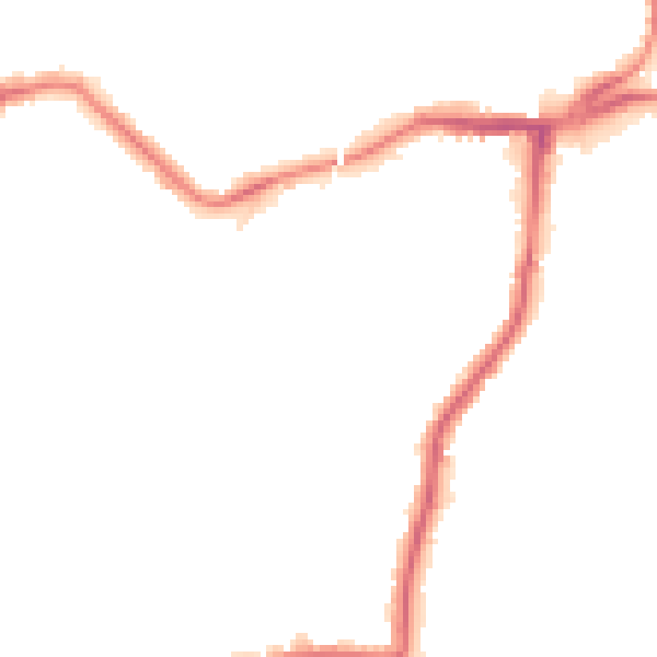 Night-time road noise heatmap for NE3 1YE
