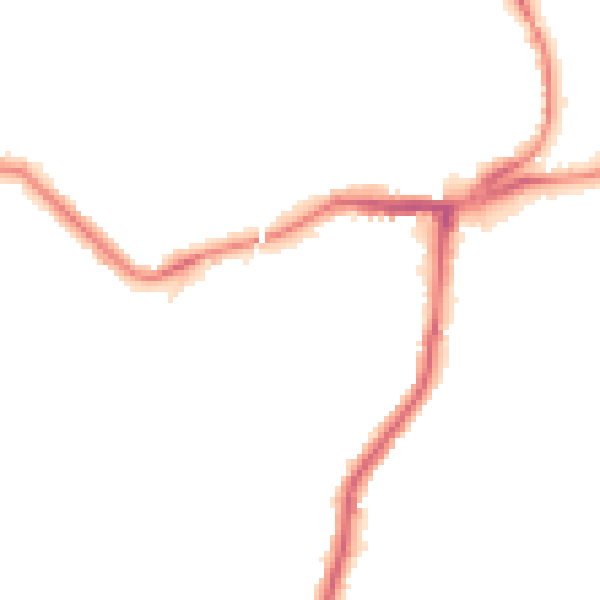 Night-time road noise heatmap for NE3 1YL