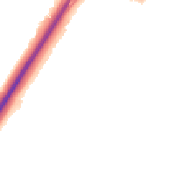 Night-time road noise heatmap for NE3 2PU