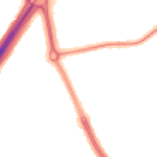 Night-time road noise heatmap for NE3 3GN