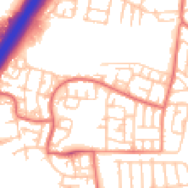 Daytime road noise heatmap for NE3 3LP