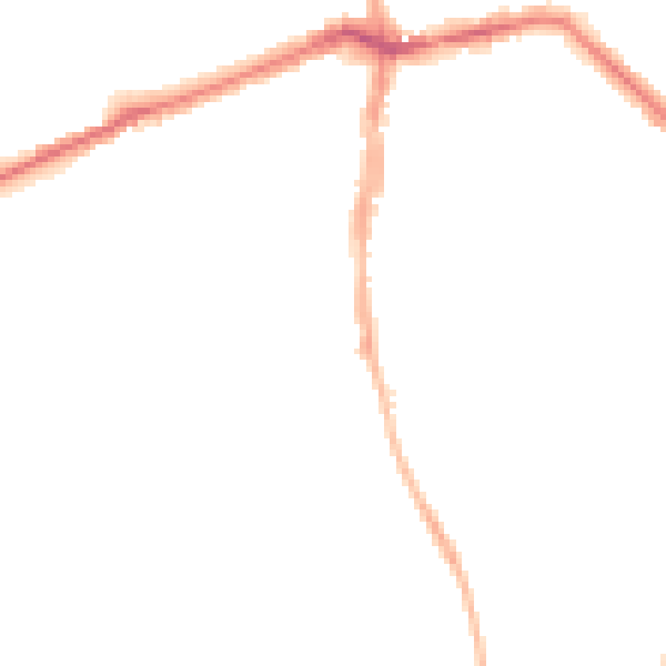 Night-time road noise heatmap for NE3 4DJ