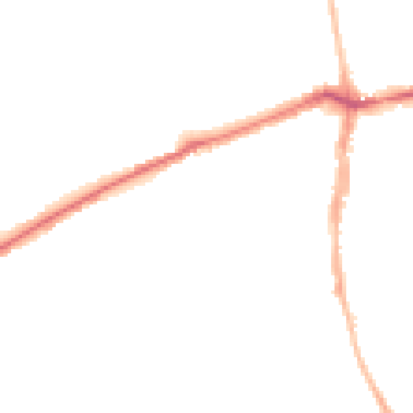 Night-time road noise heatmap for NE3 4HD