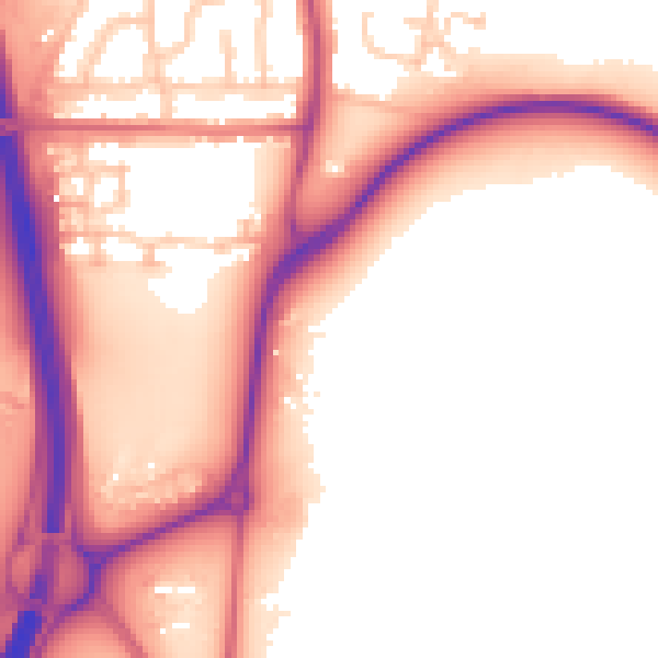 Daytime road noise heatmap for NE3 5AF