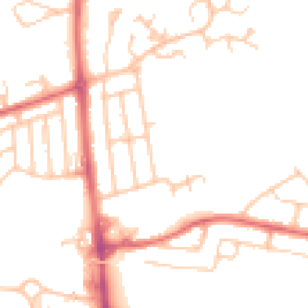 Daytime road noise heatmap for NE3 5LB