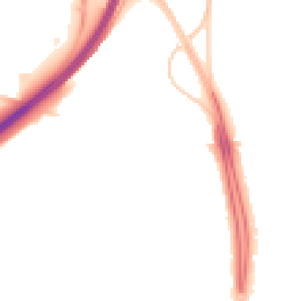 Night-time road noise heatmap for NE3 5NU