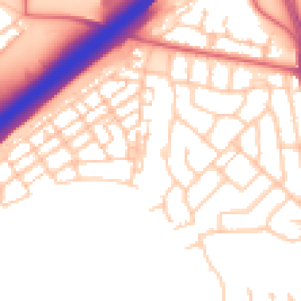 Daytime road noise heatmap for NE3 5RS
