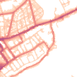 Daytime road noise heatmap for NE30 1DS