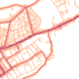 Daytime road noise heatmap for NE30 1DX