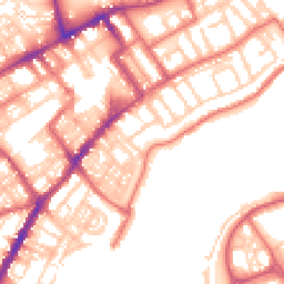Daytime road noise heatmap for NE30 1NG