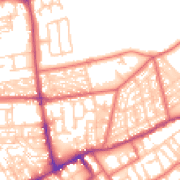 Daytime road noise heatmap for NE30 2AZ