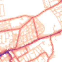 Daytime road noise heatmap for NE30 2HY