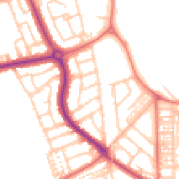 Daytime road noise heatmap for NE30 2NQ