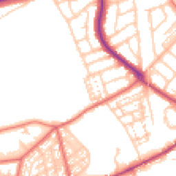 Daytime road noise heatmap for NE30 2PW