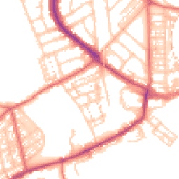 Daytime road noise heatmap for NE30 2SG