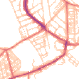 Daytime road noise heatmap for NE30 2SH