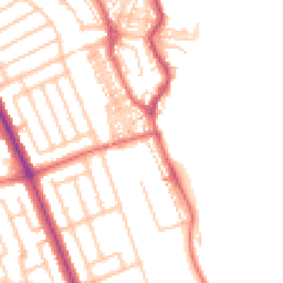 Daytime road noise heatmap for NE30 3EB