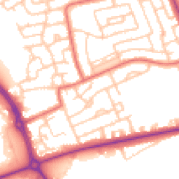 Daytime road noise heatmap for NE30 3PZ