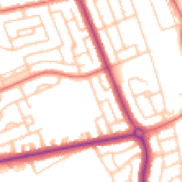 Daytime road noise heatmap for NE30 3SN