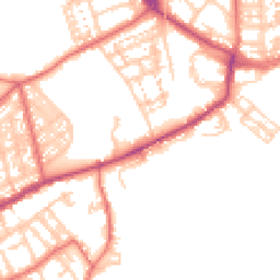 Daytime road noise heatmap for NE30 4AS