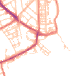 Daytime road noise heatmap for NE30 4BW