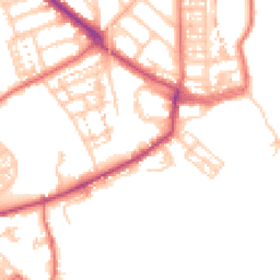 Daytime road noise heatmap for NE30 4DH