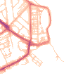 Daytime road noise heatmap for NE30 4EQ