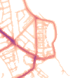 Daytime road noise heatmap for NE30 4EX