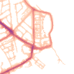 Daytime road noise heatmap for NE30 4EZ