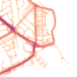 Daytime road noise heatmap for NE30 4LU