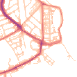 Daytime road noise heatmap for NE30 4RG
