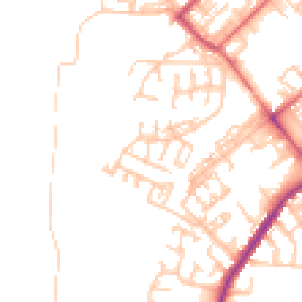 Daytime road noise heatmap for NE31 1AG